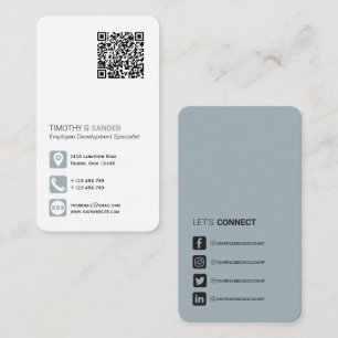 Netwerken QR-code eenvoudige sociale media stoffig Visitekaartje