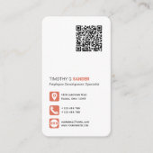 Netwerken QR-code eenvoudige sociale media terraco Visitekaartje (Voorkant)
