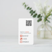 Netwerken QR-code eenvoudige sociale media terraco Visitekaartje (Staand voorkant)