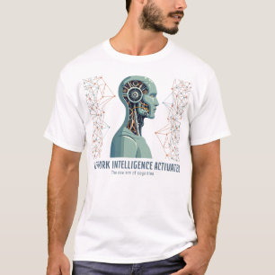 Netwerkintelligentie geactiveerd – futuristische r t-shirt