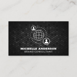 Network Communication Pictogram   Geometrisch zwar Visitekaartje