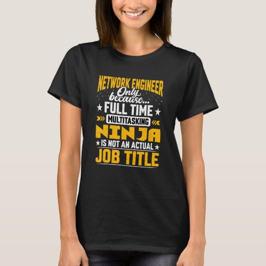 Network Engineer Functie Netwerk Technicus T-shirt (Voorkant)