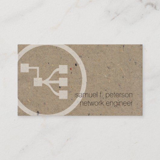 Network Engineer Network Points pictogram Natural  Visitekaartje (Voorkant)