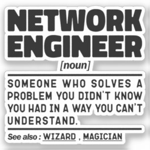 Network Engineer Noun Data Science Geek Student Sticker