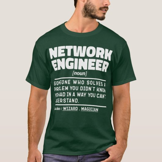 Network Engineer Noun Data Science Geek Student T-shirt (Voorkant)