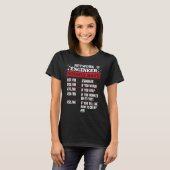 Network Engineer Uourly Rate Administrator Labour T-shirt (Voorkant volledig)