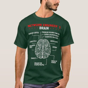 Network Engineering Brain Server Network Engineer T-shirt