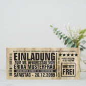 NEU: Einladung zum 50. Geburtstag mit Barcode Kaart (Staand voorkant)