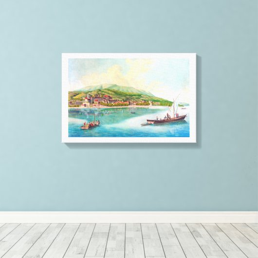 Neuchâtel, Zwitserland Canvas Afdruk (Insitu (Houten vloer))