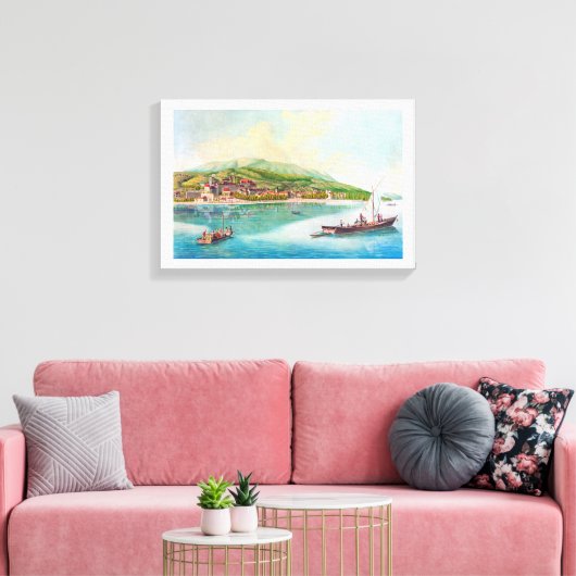 Neuchâtel, Zwitserland Canvas Afdruk (Insitu (Woonkamer))