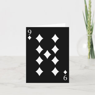 Neuf (9) de Carreaux Carte à jouer Poker 