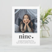 Neuf Coeur - Photo Carré Invitation Anniversaire (Debout devant)