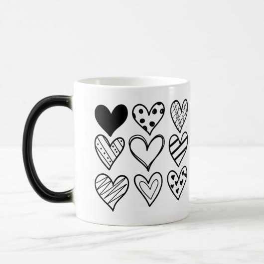 Neuf Coeurs Aimer Valentines Jour Mug (Gauche)