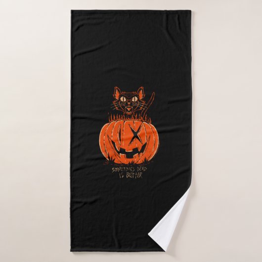 Neuf Glaces tuées - Chat d'Halloween (Serviette de bain)