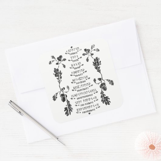 Neuf Sticker Noble Vertus (Enveloppe)