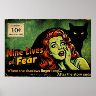 Neuf Vies de Peur – Édition No. 1 Affiche Rétro Ho