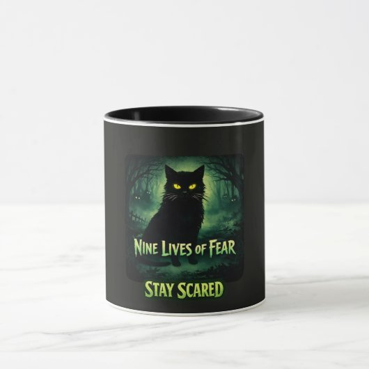 Neuf Vies de Peur – Mug Chat Noir (Centre)