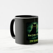 Neuf Vies de Peur – Mug Chat Noir (Devant gauche)