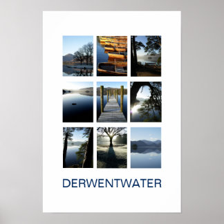 Neuf vues de Derwentwater - Lake District Poster