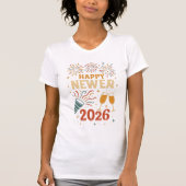 Neujahr 2026 Feuerwerk Design T-shirt (Voorkant)