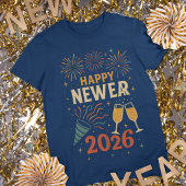 Neujahr 2026 Feuerwerk Design T-shirt