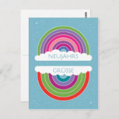Neujahrsgrüße Briefkaart (Voorkant / Achterkant)