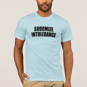 Neuk intolerantie in de reet t-shirt