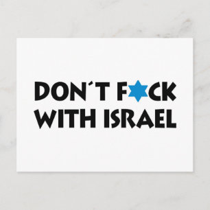 Neuk niet met Israël - Joodse staat trots Briefkaart