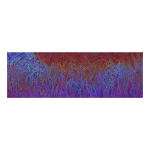 "Neural Firestorm" Abstract rood blauw Foto Afdruk