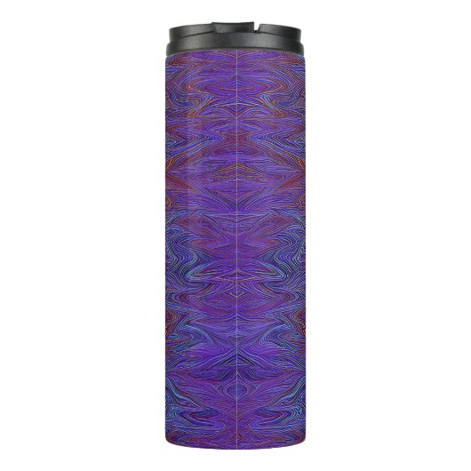 "Neural Firestorm" Abstract rood blauw Thermosbeker (Achterkant)