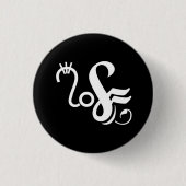 Neural Glyph Ronde Button 3,2 Cm (Voorkant)