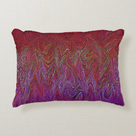 "Neurale Firestorm" Abstract" Rood Paarse Accent Kussen