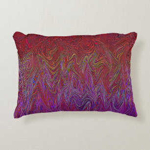 "Neurale Firestorm" Abstract" Rood Paarse Accent Kussen