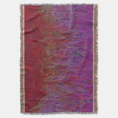 "Neurale Firestorm" Abstract" Rood Paarse Deken (Voorkant Verticaal)