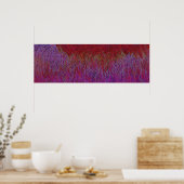 "Neurale Firestorm" Abstract" Rood Paarse Poster (Keuken)