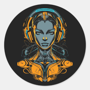 Neurale Override Ronde Sticker