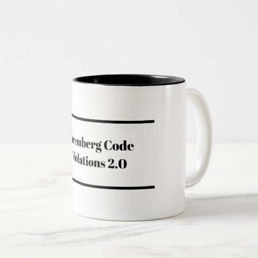 Neurenberg Code Overtredingen 2.0 Mok (Voorkant rechts)