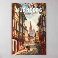 Neurenberg Duitsland Reis Kunst Vintage