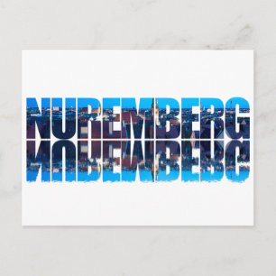 Neurenberg tekst samengesteld uit nacht oude stad briefkaart