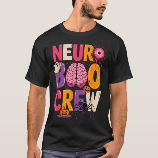 Neuro Boo Crew Halloween Anatomical Brain Anatomy T-shirt (Voorkant)
