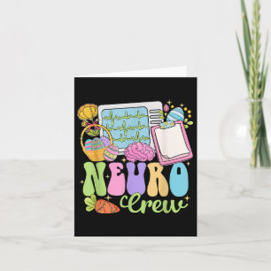 Neuro Crew Happy Easter Day Hoppy Neurology Nurse Kaart