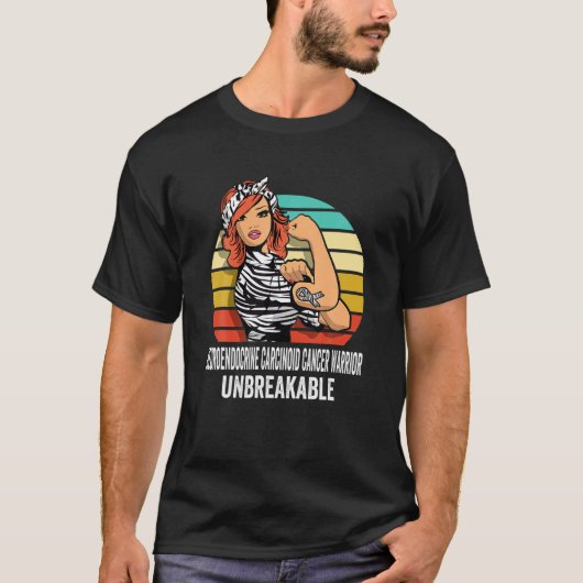 Neuro-endocriene carcinoïdkanker krijgersziekte Sh T-shirt (Voorkant)
