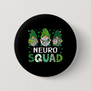 Neuro Verpleegkundige Team St Patricks Dag Kaboute Ronde Button 5,7 Cm