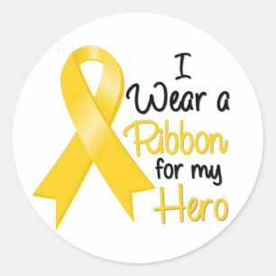 Neuroblastoma kanker Ik Draag een lintje voor mijn Ronde Sticker