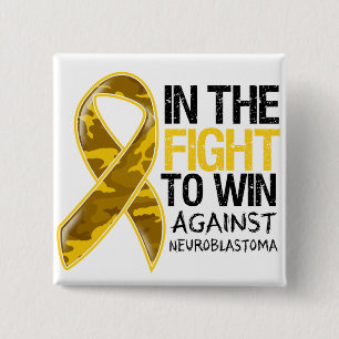 Neuroblastoma-kanker - Overwinnen Vierkante Button 5,1 Cm