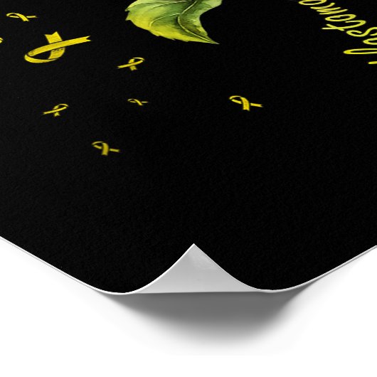 Neuroblastoom bewustzijn zonnebloem poster (Hoek)