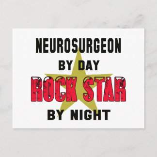 Neurochirurg bij dag rockster bij nacht briefkaart