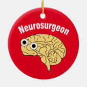 Neurochirurg hersenen keramisch ornament (Achterkant)