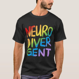 Neurodiverent (regenboogtekst) t-shirt