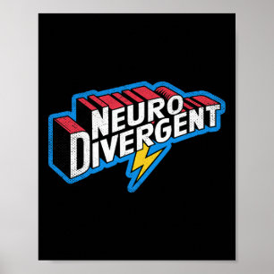 Neurodivergent ADHD Autisme Held ASS vieren Neur Poster